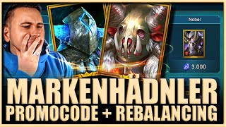 Raid Shadow Legends  Markenhändler UPDATE  Häuptling und Gurgoh Rebalancing  Promocode [upl. by Yeldoow]