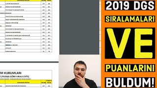 2019 DGS SIRALAMALARI VE PUANLARINI BULDUM Bölüm bölüm DGS sıralamaları ve puanları DGS [upl. by Festa734]