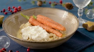 Recette de Risotto au safran burrata et carottes glacées aux agrumes [upl. by Kumagai]