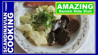 Danish Warm Potato Salad Recipe  Dansk warm kartoffel salat [upl. by Troyes854]