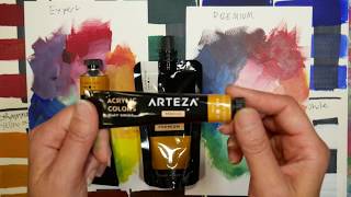 Pro VS Student Paint  Comparing Arteza quotExpertquot acrylics to quotPremiumquot [upl. by Adnaram82]