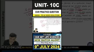 CSIR Practice Question  Unit 10 Ecological Principles  Topic C Population Ecology [upl. by Htebazil]