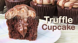 CHOCOLATE TRUFFLE CUPCAKES RECIPE  Easy DIY Fluffy Chocolate Cake  Yummy Dessert  Baking Cherry [upl. by Yatnuhs]