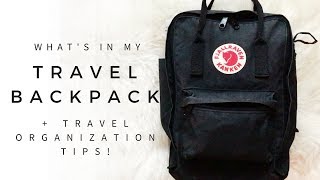 Whats in my travel backpack  travel organization tips  studytee [upl. by Gemperle]