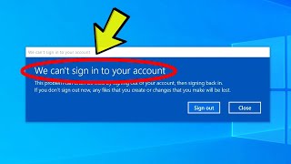 Fix quotWe cant sign in to your accountquot Error on Windows 2021 [upl. by Lael]