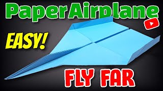 How To Make Paper Airplane Easy that Fly Far How to fold a paper plane diy papercraft origami [upl. by Aseen]