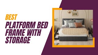 Best Platform Bed Frame with Storage in 2023  Platform Bed Frame with Storage on amazon [upl. by Anil]