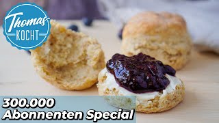 Scones  das wahrscheinlich schnellste Brötchen der Welt  300000 Abonnenten Special [upl. by Ellenyl]