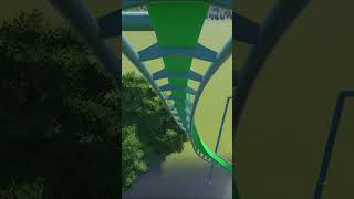 AWESOME Inverted Roller Coaster POV😲 rollercoaster planetcoaster shorts [upl. by Annovoj64]