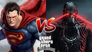 SUPERMAN VS DARKSEID FIGHT CRAZY  GTA SA MOD [upl. by Hafeetal]