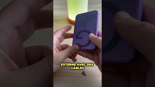 Batterie externe aimantée 🧲 smartphone astucetech astuce batterie [upl. by Halford]