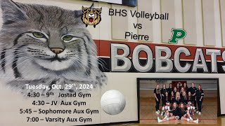 Brookings Bobcats Volleyball vs Pierre Governors VB 102924 [upl. by Clothilde]