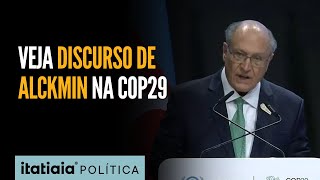 GERALDO ALCKMIN REPRESENTA BRASIL E DISCURSA NA COP29 NO AZERBAIJÃO [upl. by Enelrac]