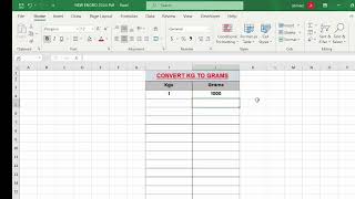 How to Convert Kilograms to Grams in Excel Easy Way  exceltips 2024 [upl. by Ahael]