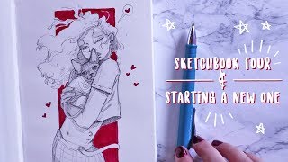 Sketchbook Tour 12  breaking into a new one [upl. by Ennovihs694]