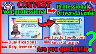 CONVERT Nonprofessional to Professional Drivers License  LTO CHANGE CLASSIFICATION 2023 [upl. by Arihat64]