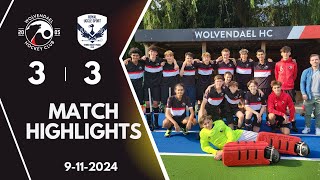 Match highlights  Wolvendael HC U19B vs Uccle Sport U19B  9112024 [upl. by Edsel]