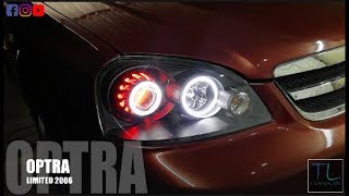 CHEVROLET OPTRA LIMITED 2006 RETROFIT HEADLIGHTS MODIFICADOS LUPAANGEL EYES [upl. by Kinson]