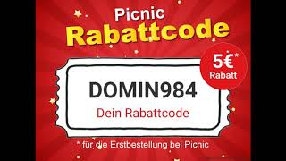 5€ Picnic Gutschein Rabatt für Erstbesteller  Rabattcode DOMIN984 [upl. by Aicilat]