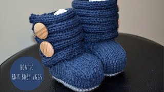 KNITTING TUTORIAL  BABY UGGs PART 3 [upl. by Tsew]