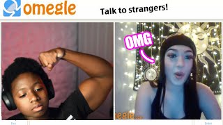 MUSULAR BABY FLEXING on OMEGLE [upl. by Aizitel]