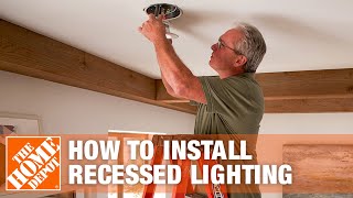 How to Install Recessed Lighting  Can Lights  The Home Depot [upl. by Enilra495]