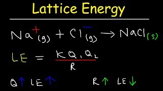 Lattice Energy of Ionic Compounds Basic Introduction Charge vs Ionic Radius [upl. by Giacobo]