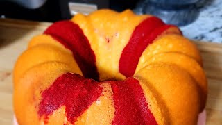 Red Velvet Swirled Cream Cheese Pound Cake updated recipe redvelevet creamcheese poundcake [upl. by Gowrie479]