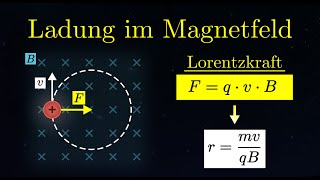 Bewegte Ladung im Magnetfeld Lorentzkraft  Magnetismus 7 von 15 [upl. by Nadruoj481]