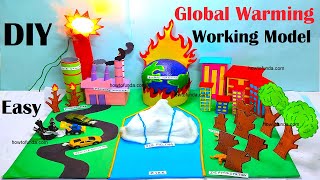 global warming working model project for science exhibition  diy  simple and easy  howtofunda [upl. by Lutero]