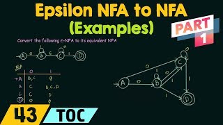 Conversion of Epsilon NFA to NFA  Examples Part 1 [upl. by Houlberg]