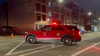 🔥FIRE🔥 Chicago fire department battalion 12 responding [upl. by Labaw325]