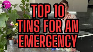 Top 10 Tins to stockpile for SHTF  Emergency food prepping  UK prepper [upl. by Ansley]