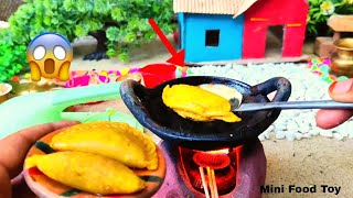 Miniature Jhal Puli Pitha Recipe  Bangladeshi Jhal Puli Pitha Recipe  Mini Food Toy [upl. by Wandie498]