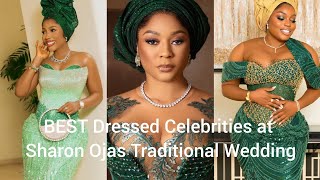 Best Dressed Celebrities at Actress Sharon Onojas Traditional Wedding [upl. by Sire526]