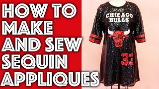 DIY Sequin Appliques How To Make and Sew  Sew Anastasia [upl. by Nolte]