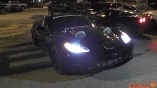 2400HP Twin Turbo Corvette at TX2K15 Tearing up the Streets [upl. by Zirkle]