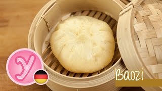 Gedämpfte asiatische BAOZI  gefüllt mit leckerer Fleischfüllung in BBQsoße [upl. by Leugim]