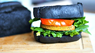 BLACK CHARCOAL BREAD Hokkaido Milk Bread   VEGAN [upl. by Nolad]