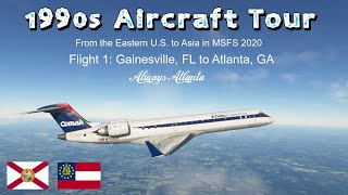 US East Coast to Asia Flight Series Flight 1 Gainesville to Atlanta  MSFS 2020 Aerosoft CRJ700 [upl. by Zaneski]