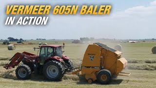 The Vermeer 605N baler in action [upl. by Arvy]