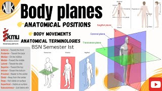 Anatomy Ist semester BSN body planes Anatomical positions Body movements KMU students [upl. by Muirhead]