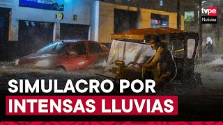 Simulacro Nacional ante lluvias intensas y peligros por Fenómeno El Niño [upl. by Ursala189]