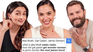 Gal Gadot Alia Bhatt amp Jamie Dornan Answer The Webs Most Searched Questions  WIRED [upl. by Ellivro]