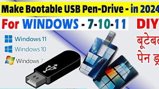 bootable pendrive kaise banaye windows 7  How to create bootable pendrive Windows 10 [upl. by Barcot]