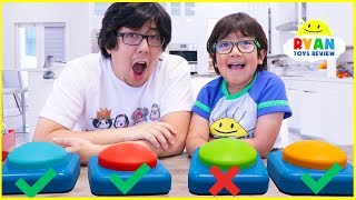 Donts Push the Wrong Button Challenge with Ryan and Daddy [upl. by Arno]