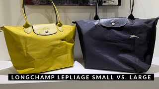 Longchamp Le Pliage Tote Small VS Large [upl. by Hayward610]