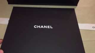 Chanel black and white long necklace unboxing [upl. by Saval]