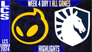 DIG vs TL Highlights ALL GAMES  LCS W4D1 Summer 2024  Dignitas vs Team Liquid Week 4 Day 1 [upl. by Yecaj745]