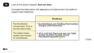 2019 KS2 SATs Reading paper walkthrough Fact Sheet About Bumblebees [upl. by Abott]